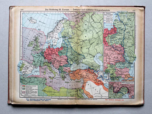 Putzgers Historischer Schul-Atlas, Große Ausgabe, 1937
114.115. Der Weltkrieg III: Europa – Östlicher und südlicher Kriegsschauplatz