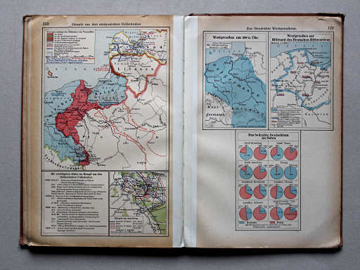 Putzgers Historischer Schul-Atlas, Große Ausgabe, 1937
120. Kämpfe um den ostdeutschen Volksboden
121. Zur Geschichte Westpreußens