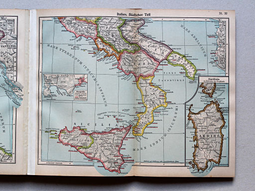 Geschichtskarten aus dem 'Putzger', 1949
31.32. Italien. Südlicher Teil
