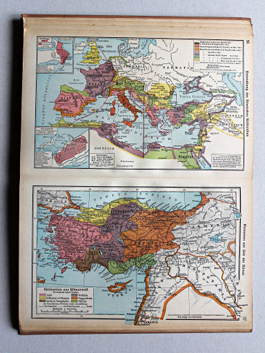 Putzgers Historischer Schul-Atlas, Große Ausgabe, 1942 (60.)
36. Entwicklung des Römischen Weltreichs
37. Kleinasien zur Zeit der Römer