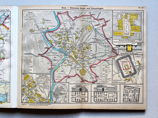 Putzgers Historischer Schul-Atlas, Große Ausgabe, 1942 (60.)
39.40. Rom – Römische Stadt- und Hausanlagen