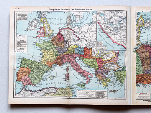 Putzgers Historischer Schul-Atlas, Große Ausgabe, 1942 (60.)
41.42. Europäische Provinzen des Römischen Reichs