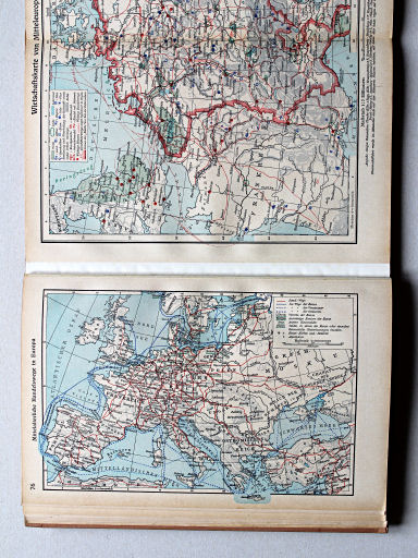 Putzgers Historischer Schul-Atlas, Große Ausgabe, 1942 (60.)
76. Mittelalterliche Handelswege in Europa