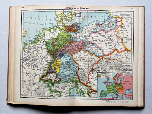 Putzgers Historischer Schul-Atlas, Große Ausgabe, 1942 (60.)
96.97. Deutschland im Jahre 1812