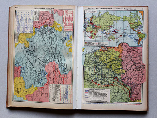 Putzgers Historischer Schul-Atlas, Große Ausgabe, 1942 (60.)
113. Der Weltkrieg II: Mächtegruppen – Westlicher Kriegsschauplatz