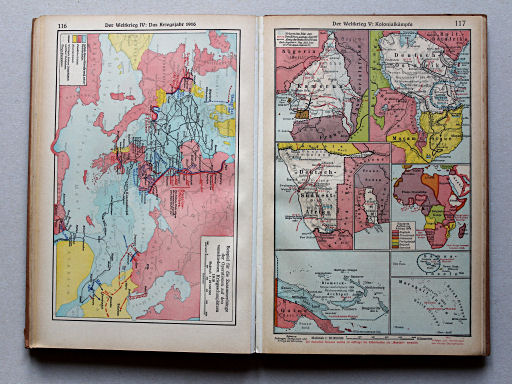 Putzgers Historischer Schul-Atlas, Große Ausgabe, 1942 (60.)
117. Der Weltkrieg V: Kolonialkämpfe