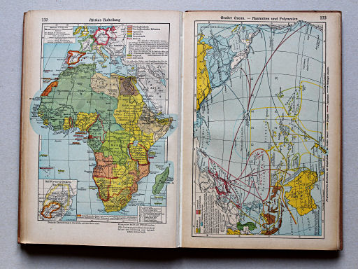 Putzgers Historischer Schul-Atlas, Große Ausgabe, 1942 (60.)
132. Aufteilung Afrikas