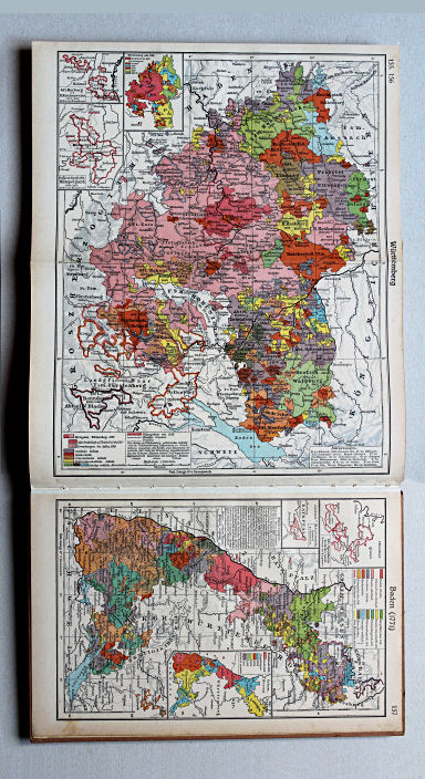 Putzgers Historischer Schul-Atlas, Große Ausgabe, 1942 (60.)
155.156. Württemberg