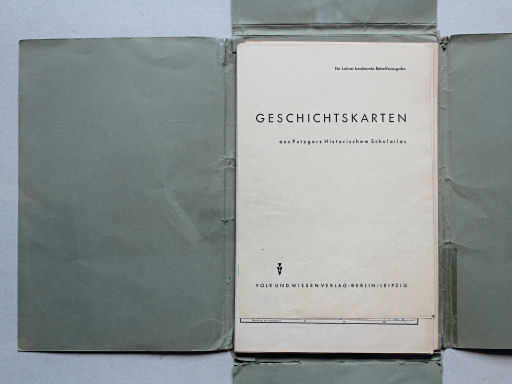 Geschichtskarten aus dem 'Putzger', 1949
Binnenkant omslag / Cover inside