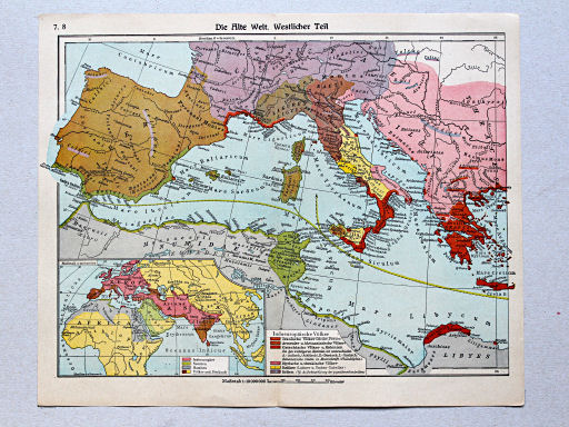 Geschichtskarten aus dem 'Putzger', 1949
7.8. Die Alte Welt. Westlicher Teil
