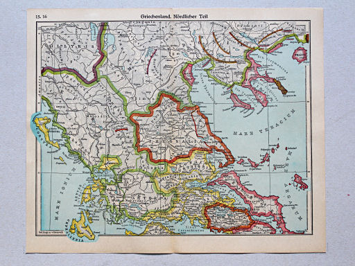 Geschichtskarten aus dem 'Putzger', 1949
15.16. Griechenland. Nördlicher Teil