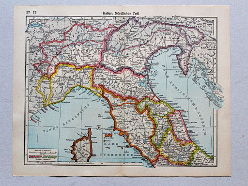 Geschichtskarten aus dem 'Putzger', 1949
27.28. Italien. Nördlicher Teil