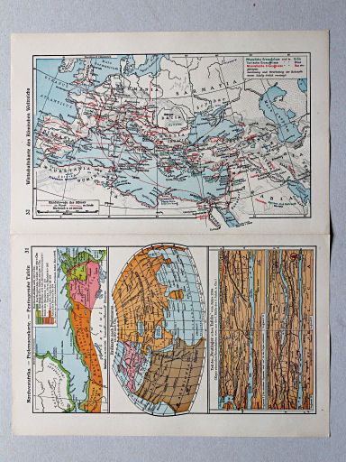 Geschichtskarten aus dem 'Putzger', 1949
32. Wirtschaftskarte des Römischen Weltreichs