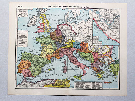 Geschichtskarten aus dem 'Putzger', 1949
39.40. Europäische Provinzen des Römischen Reichs
