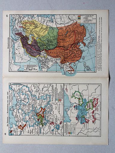 Geschichtskarten aus dem 'Putzger', 1949
65. Mongolenreiche