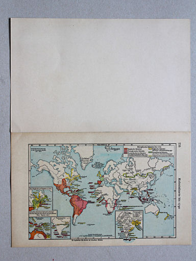 Geschichtskarten aus dem 'Putzger', 1949
116. Kolonialkarte bis 1790