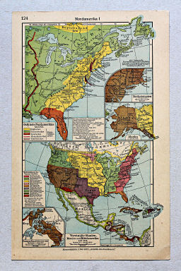 Geschichtskarten aus dem 'Putzger', 1949
124. Nordamerika I