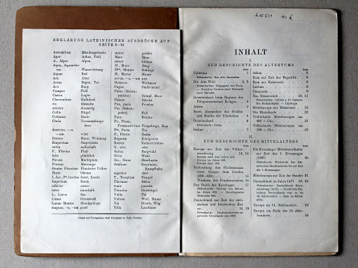 Putzgers Historischer Schul-Atlas, Tschechoslowakei, 1930
Woordenlijst, inhoudsopgave 1 / Glossary, table of contents 1
