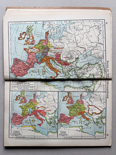 Putzgers Historischer Schul-Atlas, Tschechoslowakei, 1930
14.15. Europa zur Zeit der Völkerwanderung