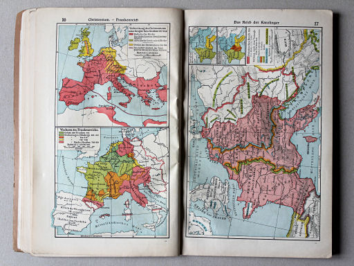 Putzgers Historischer Schul-Atlas, Tschechoslowakei, 1930
16. Christentum. Frankenreich