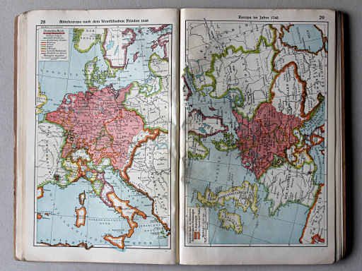 Putzgers Historischer Schul-Atlas, Tschechoslowakei, 1930
28. Mitteleuropa nach dem Westfälischen Frieden 1648