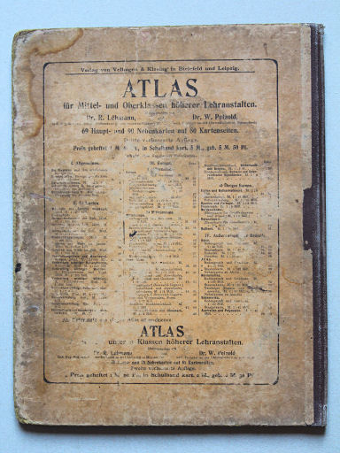 Velhagen & Klasings Kleiner Geschichtsatlas, 1900
Achterkant band / Back cover