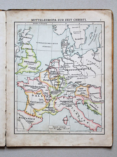 Velhagen & Klasings Kleiner Geschichtsatlas, 1900
5. Mitteleuropa zur Zeit Christi