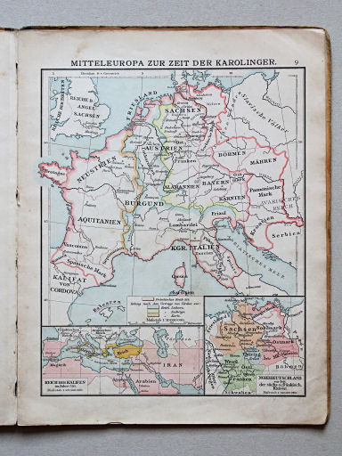 Velhagen & Klasings Kleiner Geschichtsatlas, 1900
9. Mitteleuropa zur Zeit der Karolinger
