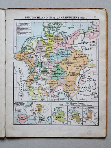 Velhagen & Klasings Kleiner Geschichtsatlas, 1900
13. Deutschland im 17. Jahrhundert (1648)