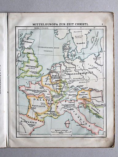 Velhagen & Klasings Kleiner Geschichtsatlas, 1909
5. Mitteleuropa zur Zeit Christi