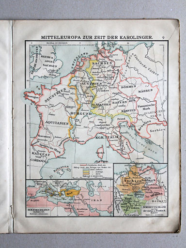 Velhagen & Klasings Kleiner Geschichtsatlas, 1909
9. Mitteleuropa zur Zeit der Karolinger