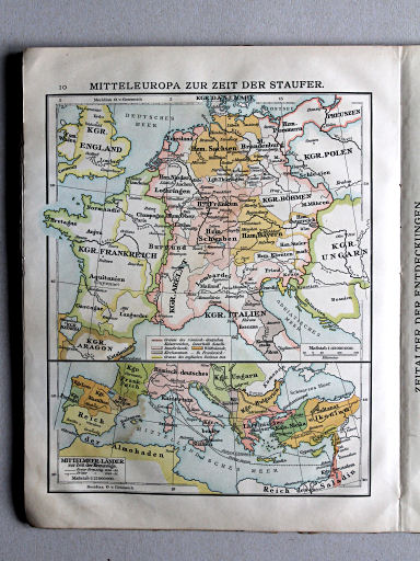 Velhagen & Klasings Kleiner Geschichtsatlas, 1909
10. Mitteleuropa zur Zeit der Staufer