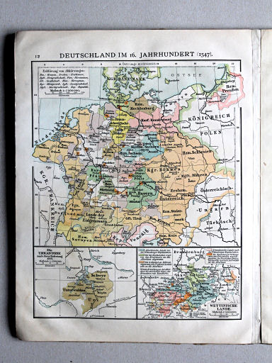 Velhagen & Klasings Kleiner Geschichtsatlas, 1909
12. Deutschland im 16. Jahrhundert (1547)