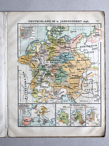Velhagen & Klasings Kleiner Geschichtsatlas, 1909
13. Deutschland im 17. Jahrhundert (1648)