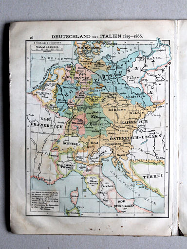 Velhagen & Klasings Kleiner Geschichtsatlas, 1909
16. Deutschland und Italien 1815-1866
