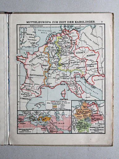 Velhagen & Klasings Kleiner Geschichtsatlas, 1913
9. Mitteleuropa zur Zeit der Karolinger