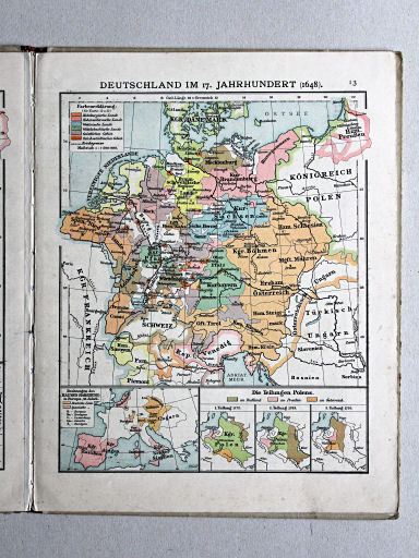 Velhagen & Klasings Kleiner Geschichtsatlas, 1913
13. Deutschland im 17. Jahrhundert (1648)