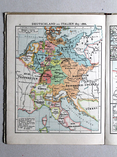 Velhagen & Klasings Kleiner Geschichtsatlas, 1913
16. Deutschland und Italien 1815-1866