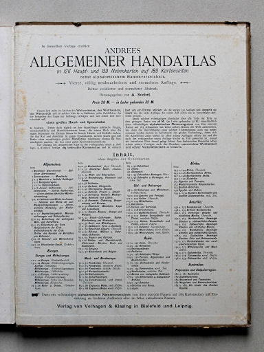 Scobel Handelsatlas, 1902
Schutblad achterin / Rear endpaper