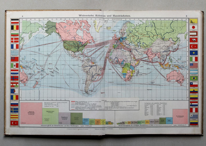 Scobel Handelsatlas, 1902
2.3. Weltverkehr, Kolonien und Handelsflotten