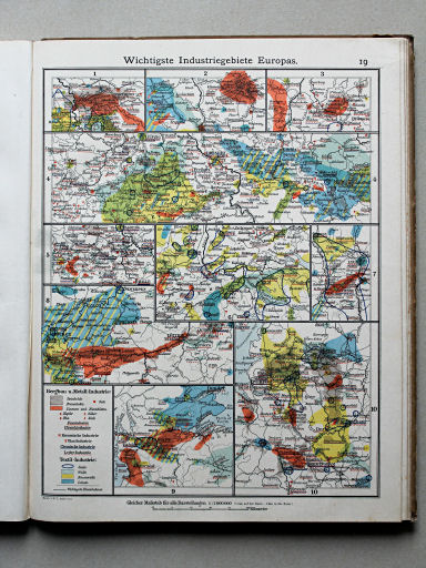Scobel Handelsatlas, 1902
19. Wichtigste Industriegebiete Europas