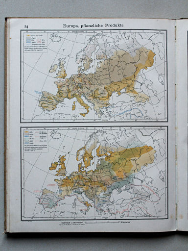 Scobel Handelsatlas, 1902
24. Europa, pflanzliche Produkte