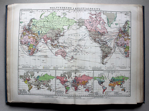 Debes' Neuer Handatlas, 1913
10. Weltverkehr & Kolonialbesitz