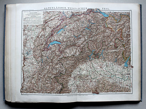 Debes' Neuer Handatlas, 1913
24. Alpenländer, westlicher Teil