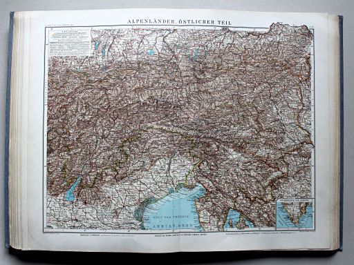 Debes' Neuer Handatlas, 1913
25. Alpenländer, östlicher Teil
