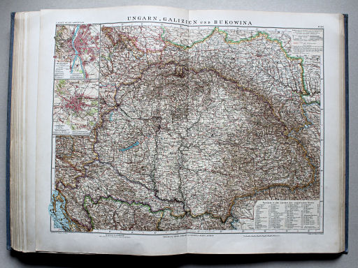 Debes' Neuer Handatlas, 1913
26a. Ungarn, Galizien und Bukowina