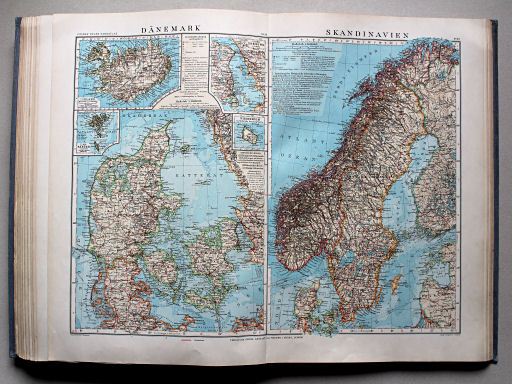 Debes' Neuer Handatlas, 1913
29-30. Dänemark. Skandinavien