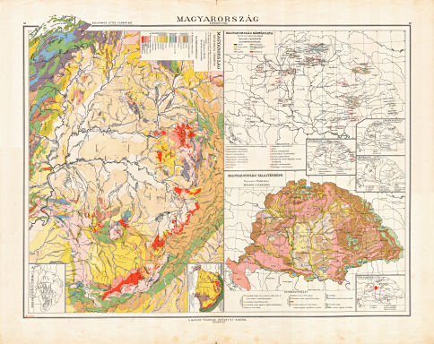 Kogutowicz-Littke: Világatlasz, 1912-1914
37-38. Magyarország. 9 különféle térkép