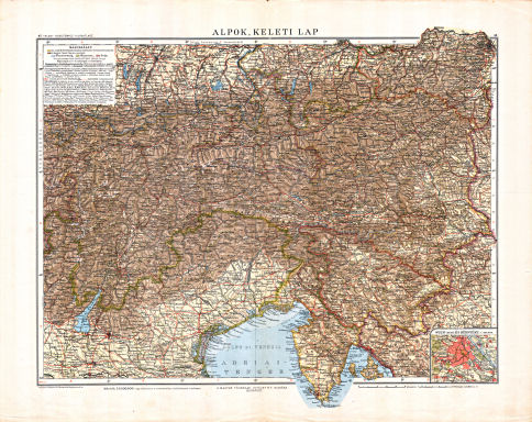 Téleki-Kogutowicz: Világatlasz, 1912-1914
47-48. Alpok, keleti lap