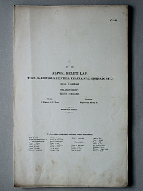 Téleki-Kogutowicz: Világatlasz, 1912-1914
47-48. Alpok, keleti lap. (Tirol, Salzburg, Karinthia, Krajna, Stájerország stb.)